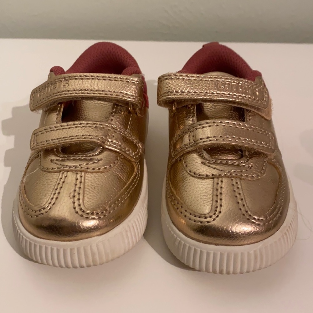 Carter’s gold Velcro sneakers
